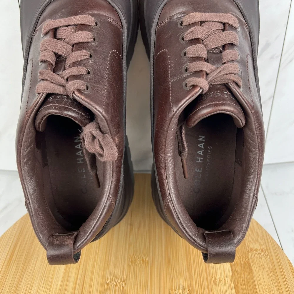 Cole Haan Stratton Shroud Mens Size 13 M Brown Leather Waterproof Oxford Shoes